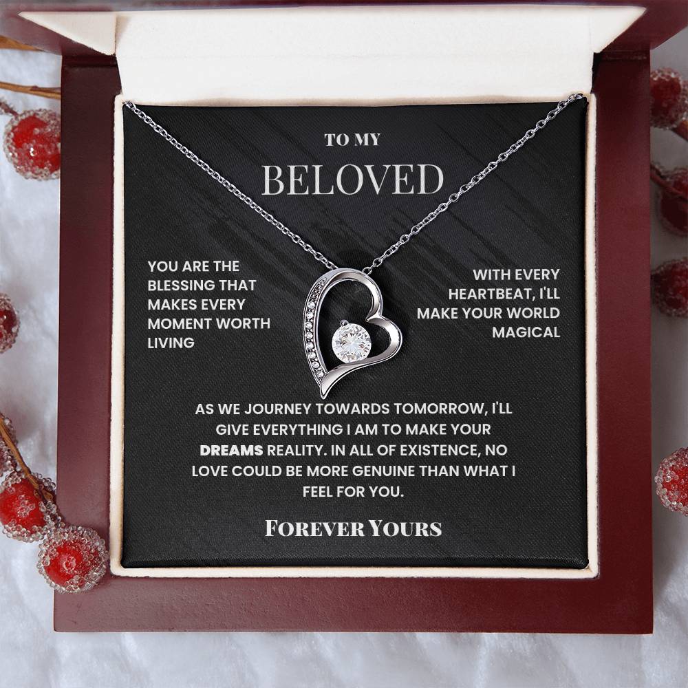 To My Beloved, Forever Yours - Forever Love Necklace