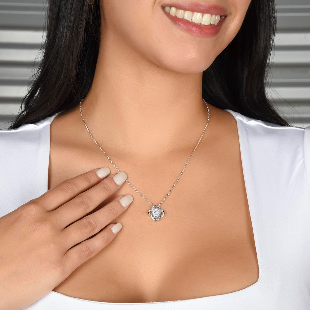 To My Daughter, You Will Always Be My Baby Girl - Love Knot Necklace