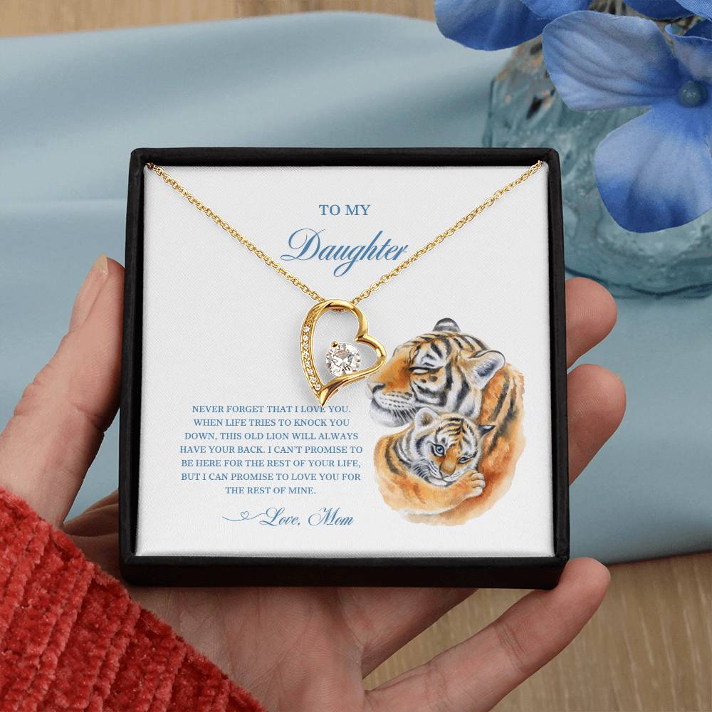 To My Daughter, I Promise To Love You For The Rest Of My Life - Forever Love Necklace