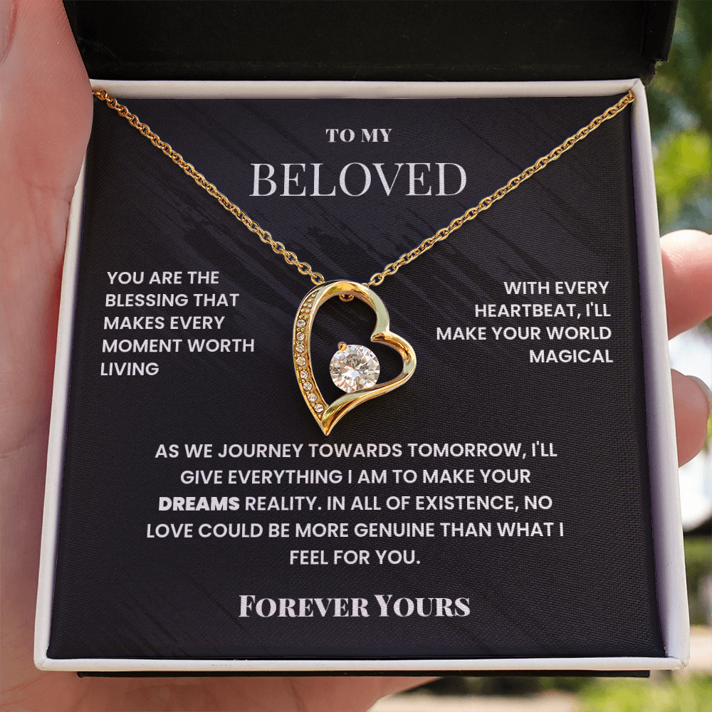 To My Beloved, Forever Yours - Forever Love Necklace