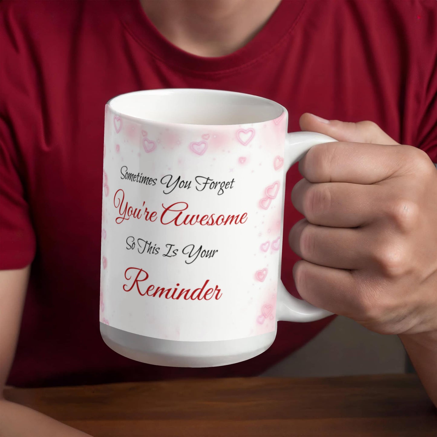 Blessed Mom, Sometimes You Forget You're Awesome - 11 OZ White Ceramic Mug