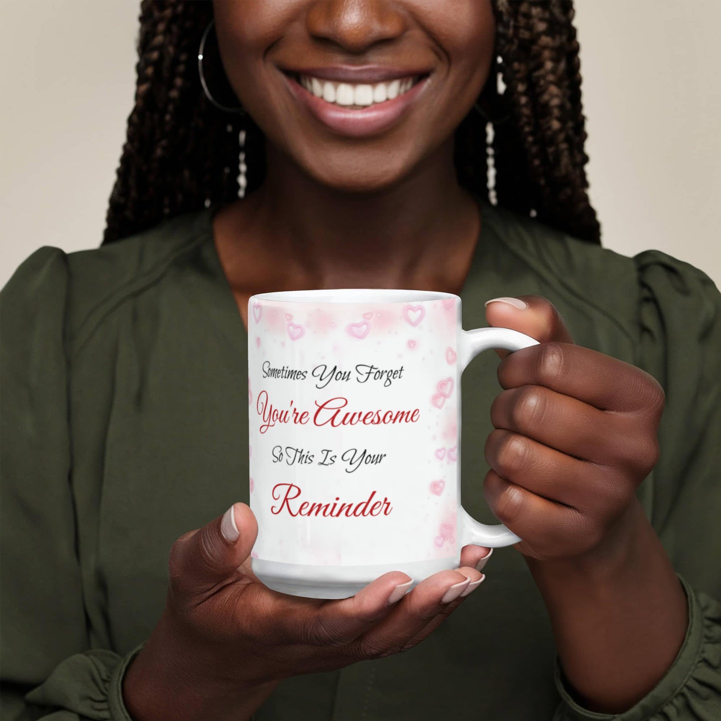 Blessed Mom, Sometimes You Forget You're Awesome - 11 OZ White Ceramic Mug