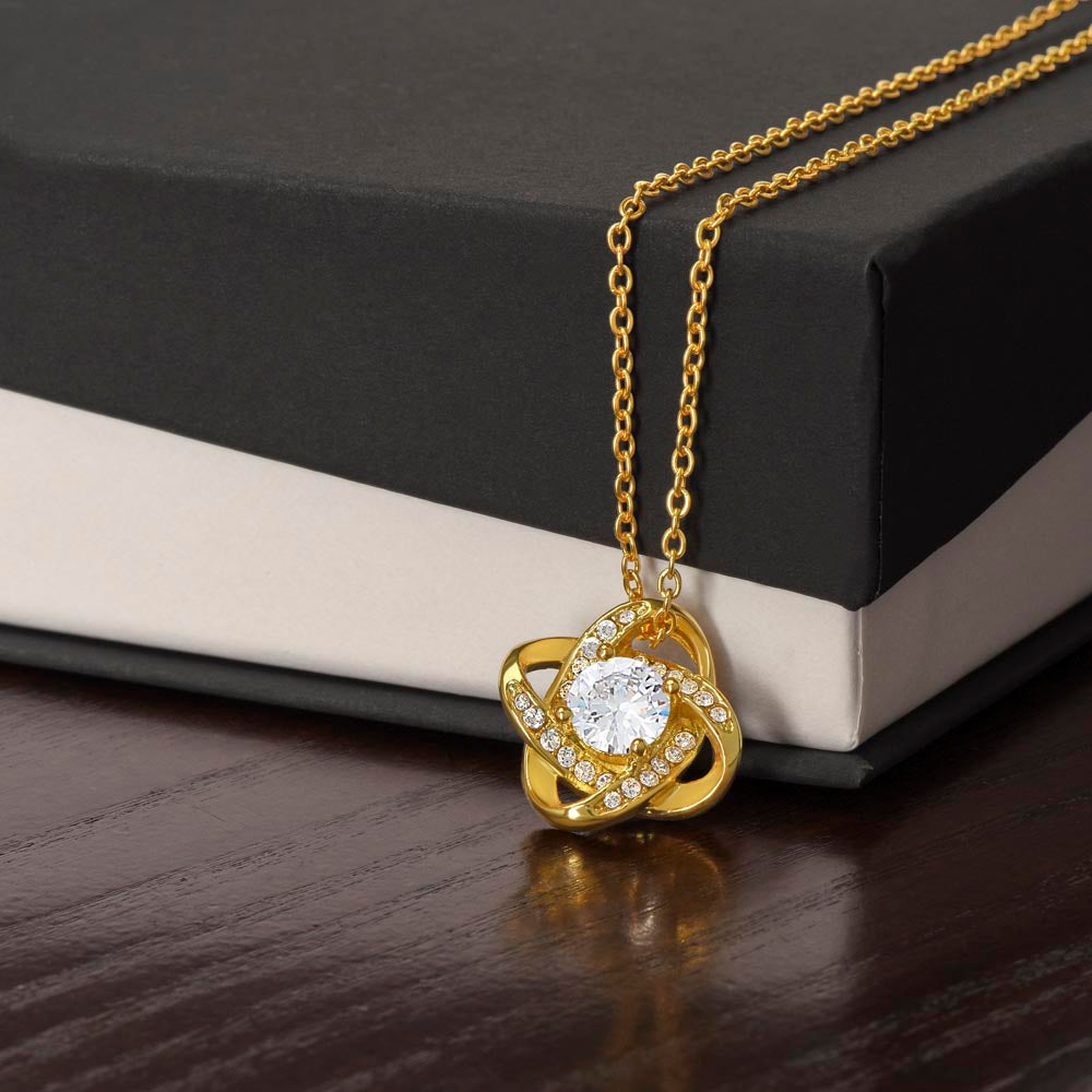 To My Daughter, You Will Always Be My Baby Girl - Love Knot Necklace